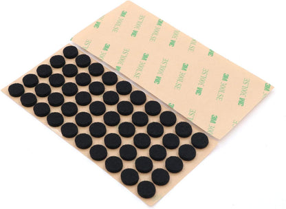 Furniture Felt Pads 3/8" (10mm) Diameter Round 3M Self Adhesive Protects Kitchen Cabinets, Drawers, Desks and Furniture Against Bumps and Scratches 100 Pack - Grey