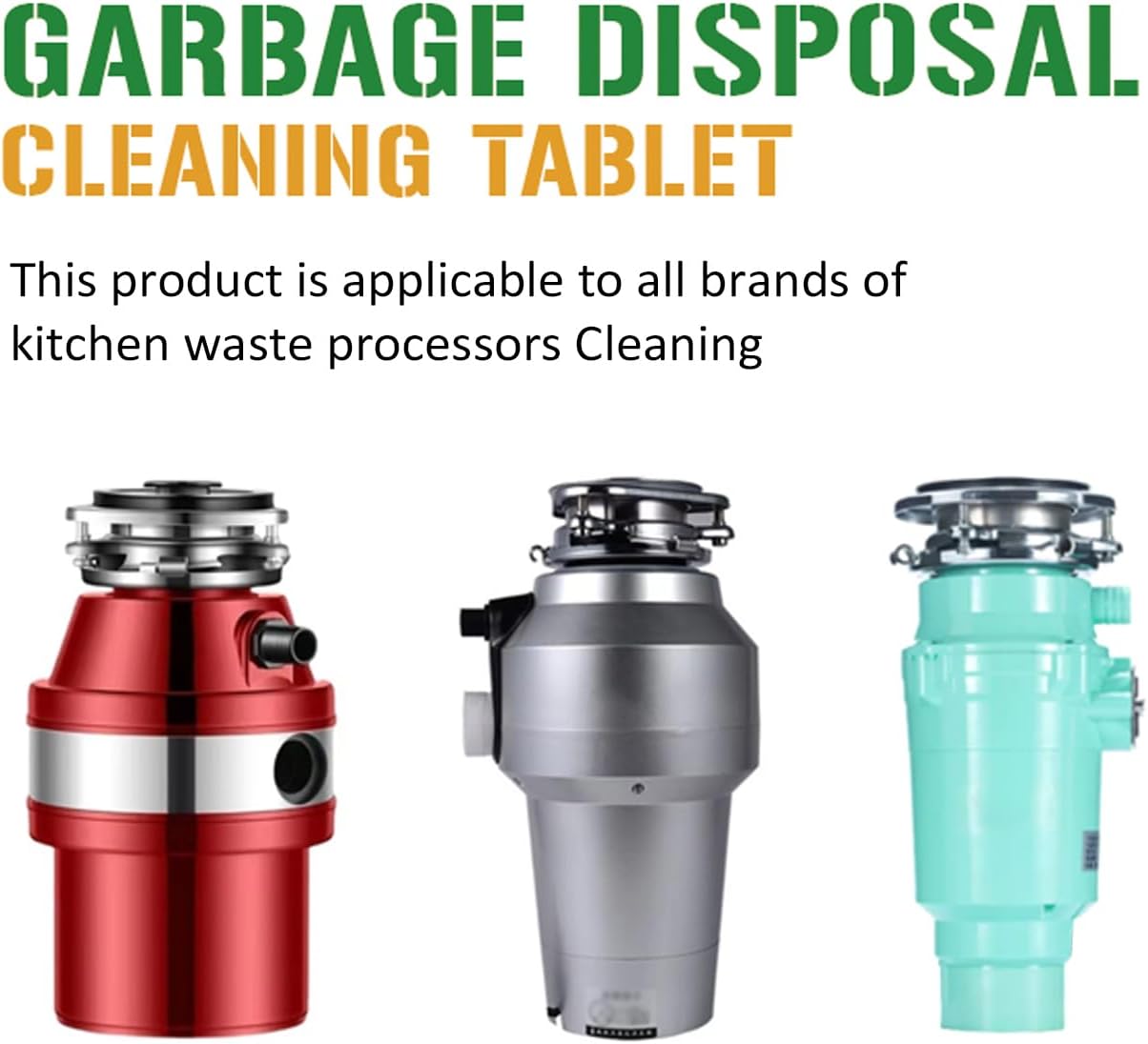 Garbage Disposal Cleaner Deodorizer Tablets 24 Pack Sink Freshener Kitchen | Deep foaming clean, Fresh scent, All disposal compatible,Effortless maintenance