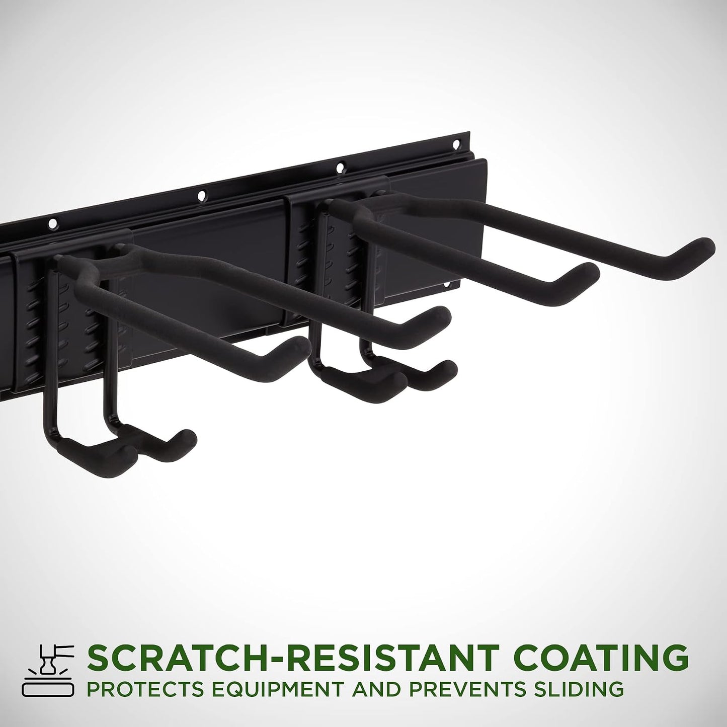 Tool Storage Rack, 8 Piece Garage Organizer, Metal, Wall mounted, Holder for Broom, Mop, Rake Shovel & Tools!