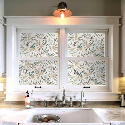 MuralPeel White/Pink/Gold Floral Garden Black Blue Flowers Vintage Peel and Stick Wallpaper Self Adhesive Removable Easy Peel Off Contact Paper Stick on Wall Paper for Bedroom Cabinet Renter Friendly