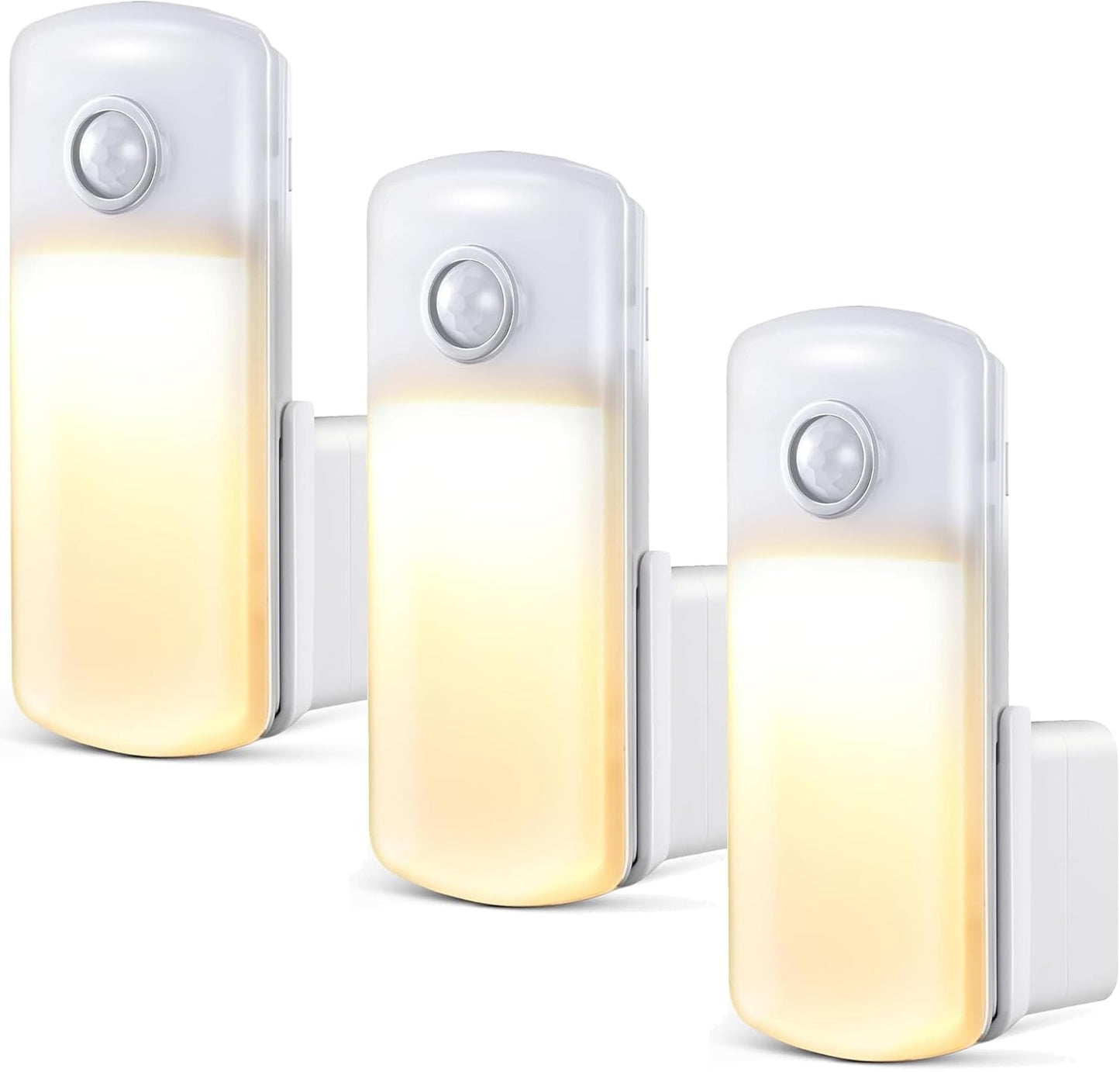 Enhon 4 Pack Emergency Power Failure Night Lights, Motion Sensor Night Light, Automatic Dusk to Dawn, Emergency Lights for Home, Bedrooms, Hallways, Black Outs, Rechargeable