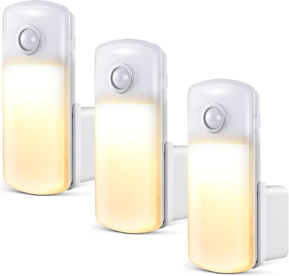 Enhon 4 Pack Emergency Power Failure Night Lights, Motion Sensor Night Light, Automatic Dusk to Dawn, Emergency Lights for Home, Bedrooms, Hallways, Black Outs, Rechargeable