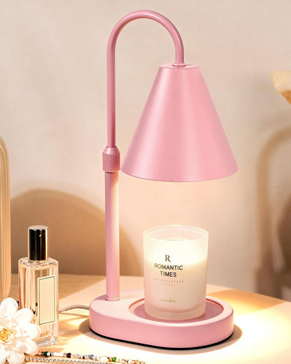 Candle Warmer Lamp Wood with Timer, Dimmable Electric Candle Lamp Warmer for Jar Candles, 2*35 Watt Bulb, Mothers Day Birthday Gifts for Women Men, Decorative Wooden Candle Lamp for Bedroom Home Decor