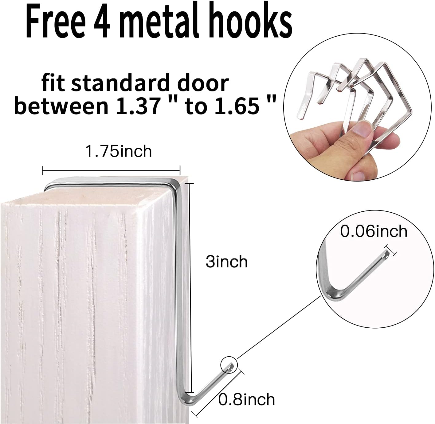 Extra Large Hanging Crystal Clear Over Door Shoe Organizers, Closet Shoe Organizer Shoe Rack Organizer Shoe Storage, 12+6Pockets, 4Hooks, white (59"x 21.6")