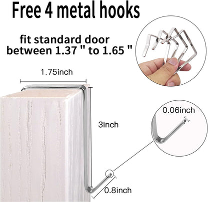 Extra Large Hanging Crystal Clear Over Door Shoe Organizers, Closet Shoe Organizer Shoe Rack Organizer Shoe Storage, 12+6Pockets, 4Hooks, white (59"x 21.6")