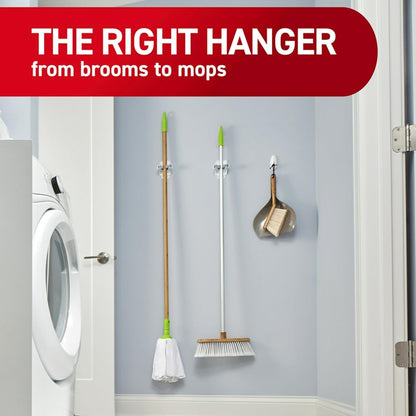 Command Broom and Mop Gripper, 3-Pack, Organize Damage-Free