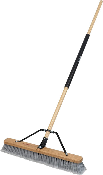 Harper 20201044 24 in. Indoor/Outdoor Dry All-Purpose Push Broom with Dual Bristles, for Dust, Gravel, Debris