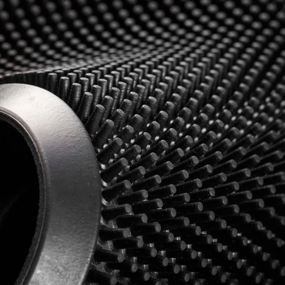 Consolidated Plastics Heavy-Duty Shoe-Scraper Outdoor Finger Tip Entryway Mat, 32" W x 39" L, Black