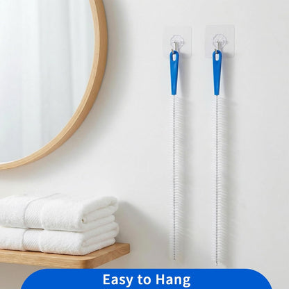 Grevosea 5 Pcs Drain Cleaning Brushes, Sink Drain Brush Pipe Cleaning Flexibly Bendable Sink Brush for Toilet Kitchen Sink Bathroom Tub Shower and Sewer Drain Cleaner Tool (45cm/17.72inch)