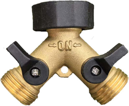 Garden Hose Splitter 2 Way Heavy Duty,Faucet Splitter, Outdoor Faucet Splitter, y Adapter for Water Hose, Water Spigot Splitter （2Pcs）