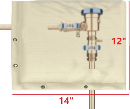 Backflow Preventer Insulation Cover,Pipe Insulation,Outdoor Pipe Covers for Winter Freeze Protection,Outdoor Faucet Covers for Winter Freeze Protection,Insulated Pipe Covers for Outside (14w*12h)