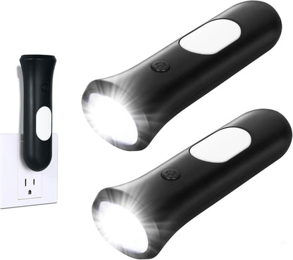 ROSSEX 4 in 1 Emergency Lights for Home Power Failure, 4 Pcs Rechargeable LED Flashlight Plug in Wall, Automatic Turn-On Power Outage Night Light Flashlight for Hurricane Preparedness Items