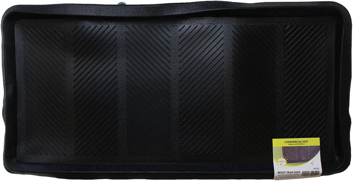 HAWK Heavy Duty Rubber Scraper Mat | Size 18" x 30" (45 x 75 cm) | 9mm Thickness | Anti Slip | Anti Fatigue | Great For Cleaning Boots & Shoes