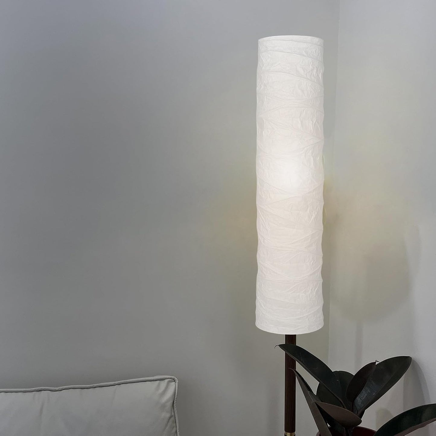 VICASKY Japanese Paper Floor Lamp Shade Replacement, Foldable Standing Lampshade Cover Paper Floor Light Cover Accessories for Living Room Office Home Hotel Bedside
