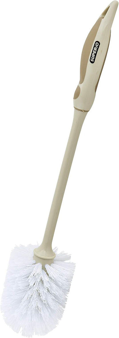 Superio Toilet Brush, Toilet Bowl Cleaning System with Scrubbing Wand, Under Rim Lip Brush for Bathroom