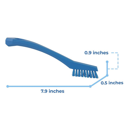 Vikan - 44016 Detail Brush, Multifunctional, Slip-Resistant Cleaning Tool, Extra Stiff Polypropylene & Polyester Bristle, 8 Inch, Yellow
