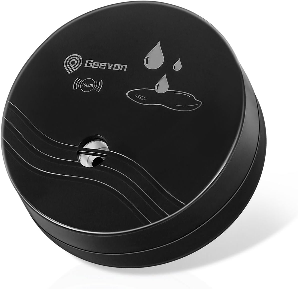 Geevon 2 Pack Water Leak Detectors, 100dB Water Sensor Alarms Flood Detector for Basements, Bathrooms, Laundry Rooms, Kitchens, Garages, and Attics, Water Alarms Battery-Operated (Battery Included)