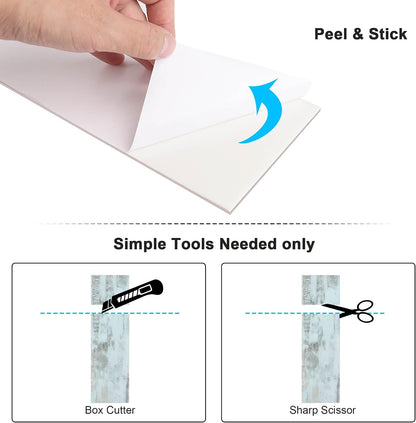 BeNice Peel and Stick Backsplash for Kitchen Tile,Peel and Stick Tiles for Walls Tile Stickers Waterproof Marble Tile Backsplash 3.85"x11.73"(16Tiles) White Gray