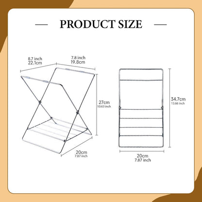 Trash Bag Holder Garbage Bag Rack Versatile Multifunctional Support Stand Folding for Countertop Indoor Outdoor BBQ Kitchen