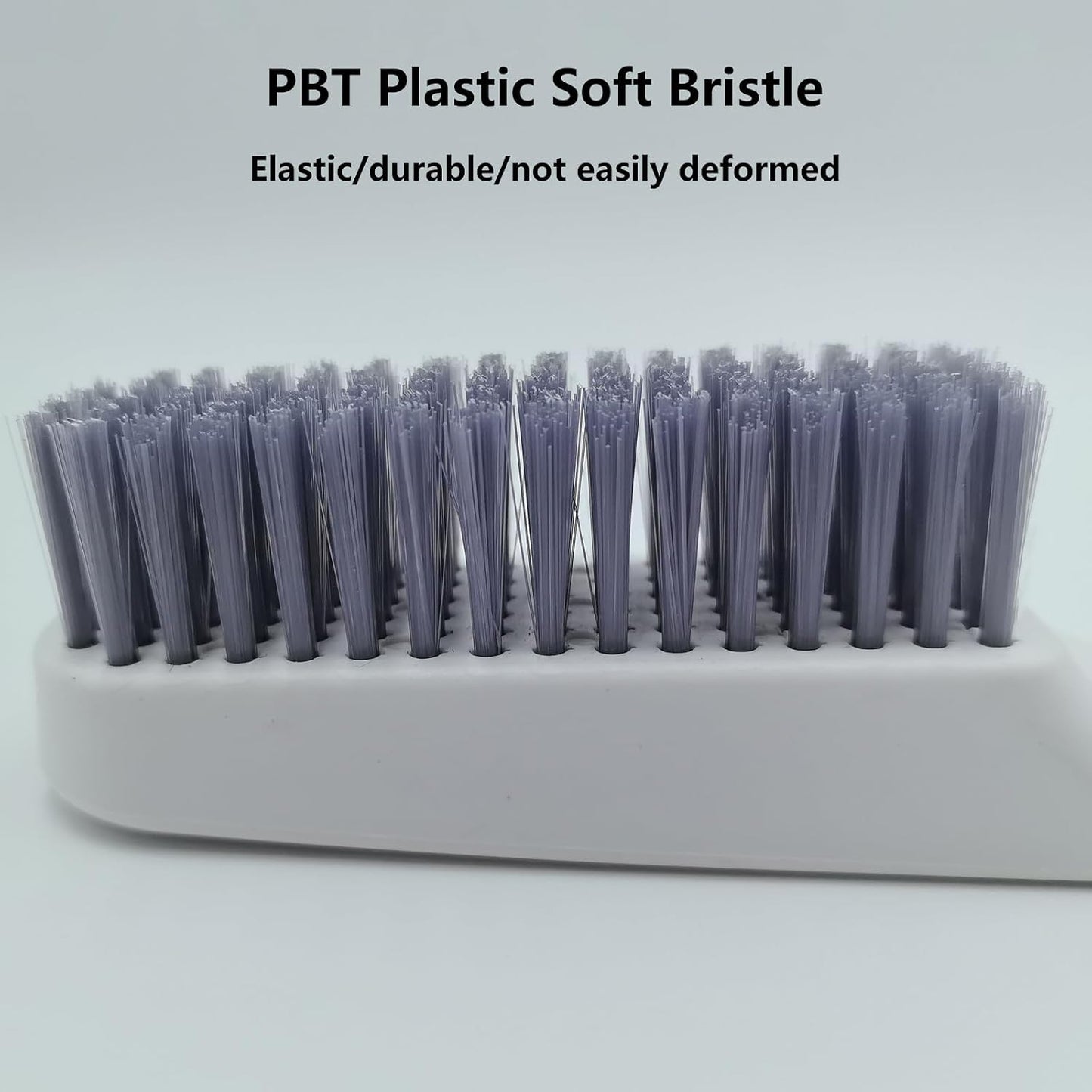 2 Pack Soft Bristle Shoe Brush, Laundry Brush for Stain Removal | Ergonomic & Thickened Handle, Ideal for Shoes, Soles, Clothes, Fabrics