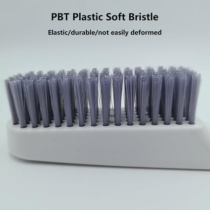 2 Pack Soft Bristle Shoe Brush, Laundry Brush for Stain Removal | Ergonomic & Thickened Handle, Ideal for Shoes, Soles, Clothes, Fabrics