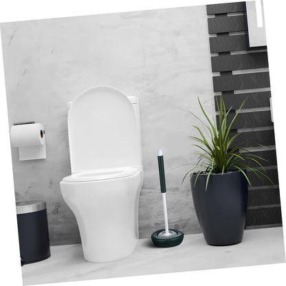 Alipis 1set Silicone Toilet Brush Holder Modern Design Scratch Bristles for Cleaning Quick-Drying Base Household Cleaning Accessories