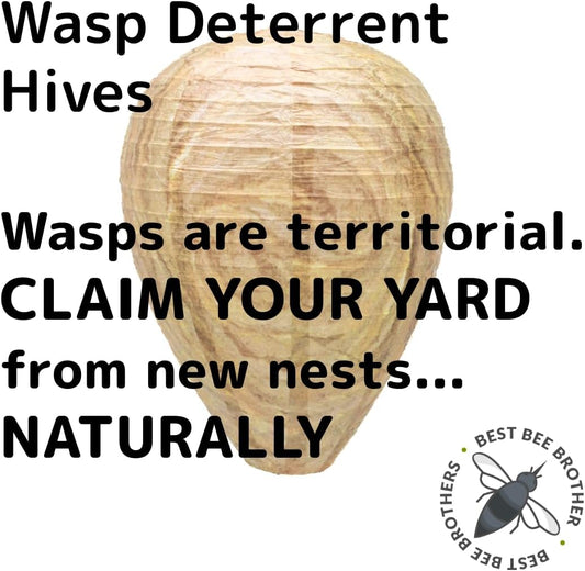 Best Bee Brothers Wasp Nest Decoy, 2 Pack | Collapsible, Fake Wasp Nest, Deterrent for Wasps and Yellowjackets