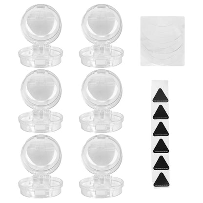 6pcs Stove Knob Safety Covers for Child, Baby Proofing Gas Oven Knob Locks with Heat Alert Stickers Gas Safety Covers for Kids and Pets Proof, Diameter Under 6.5cm/2.56in (Clear)