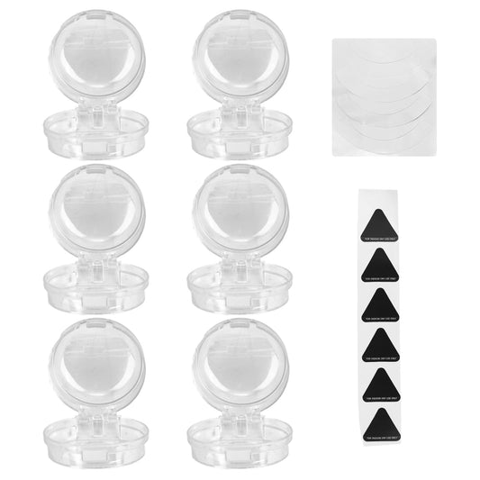 6pcs Stove Knob Safety Covers for Child, Baby Proofing Gas Oven Knob Locks with Heat Alert Stickers Gas Safety Covers for Kids and Pets Proof, Diameter Under 6.5cm/2.56in (Clear)