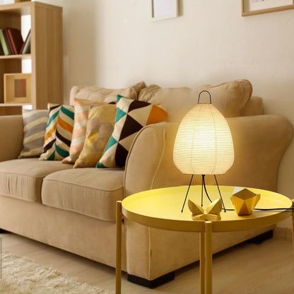 Dimmable Japanese Rice Paper Lantern Lamp,able Paper Lamp, Paper Floor Lamp Style Design for Bedroom/Living Room/Office Soft Light, Warm Light Paper Table Lamp, Ideal for Bedside Table Lamp and Floor
