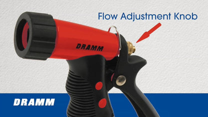 Dramm Revolver Heavy Duty Metal Garden Hose Nozzle – 9 Spray Patterns, High Pressure Jet, Thumb-Control Flow, Ergonomic Grip – Green