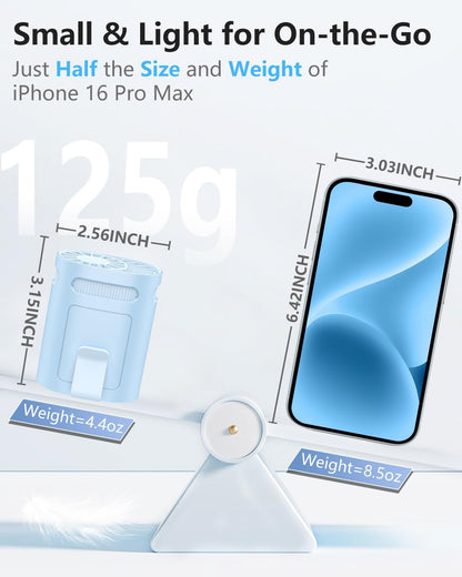 Waist Fan Clip on Cold Air-Mini Lightweight Portable Fan Rechargeable Battery Powered,Small Personal Wearable Shirt Belt Hard Hat Hip Back Body Fans,Cooling Hanging Neck Cooler Ac for Men Women Kids