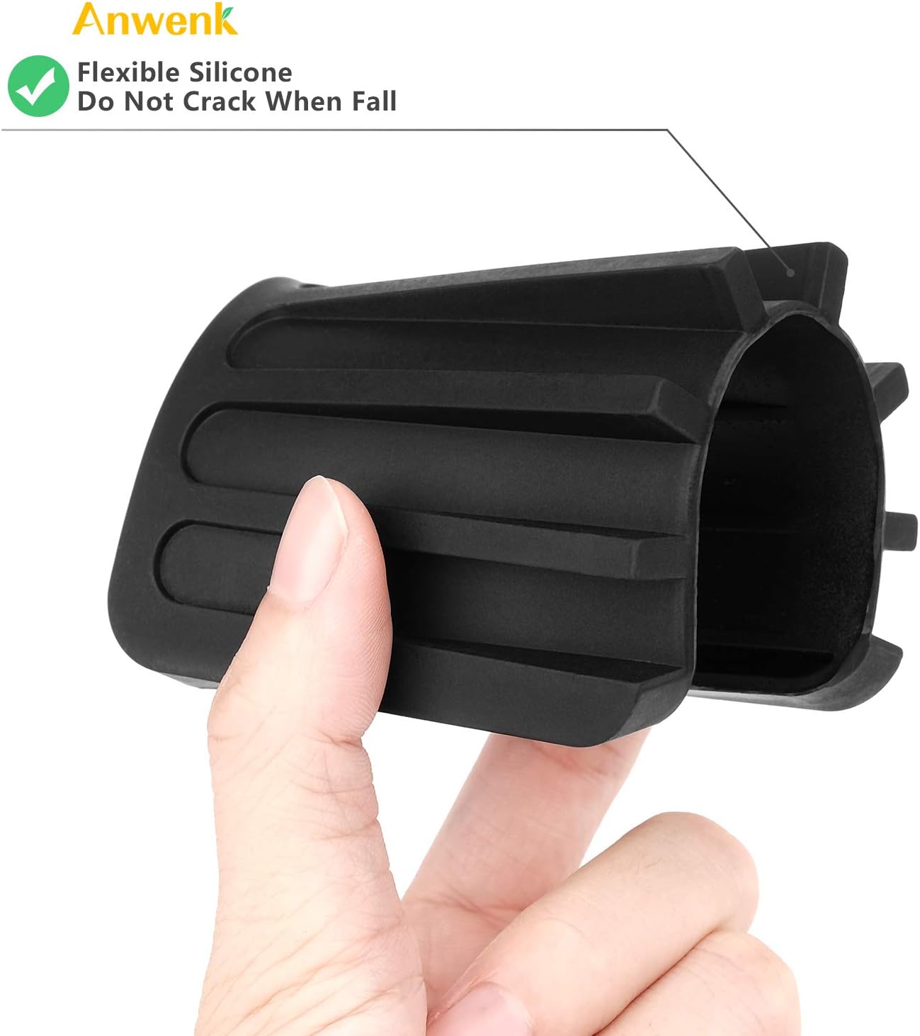 Anwenk Soap Dish for Shower Waterfall Soap Holder Soap Tray Soap Saver Drainer Flexible Silicone for Shower/Bathroom/Kitchen/Counter Top,Keep Soap Bars Dry Clean,Easy Cleaning-Black 1Pack