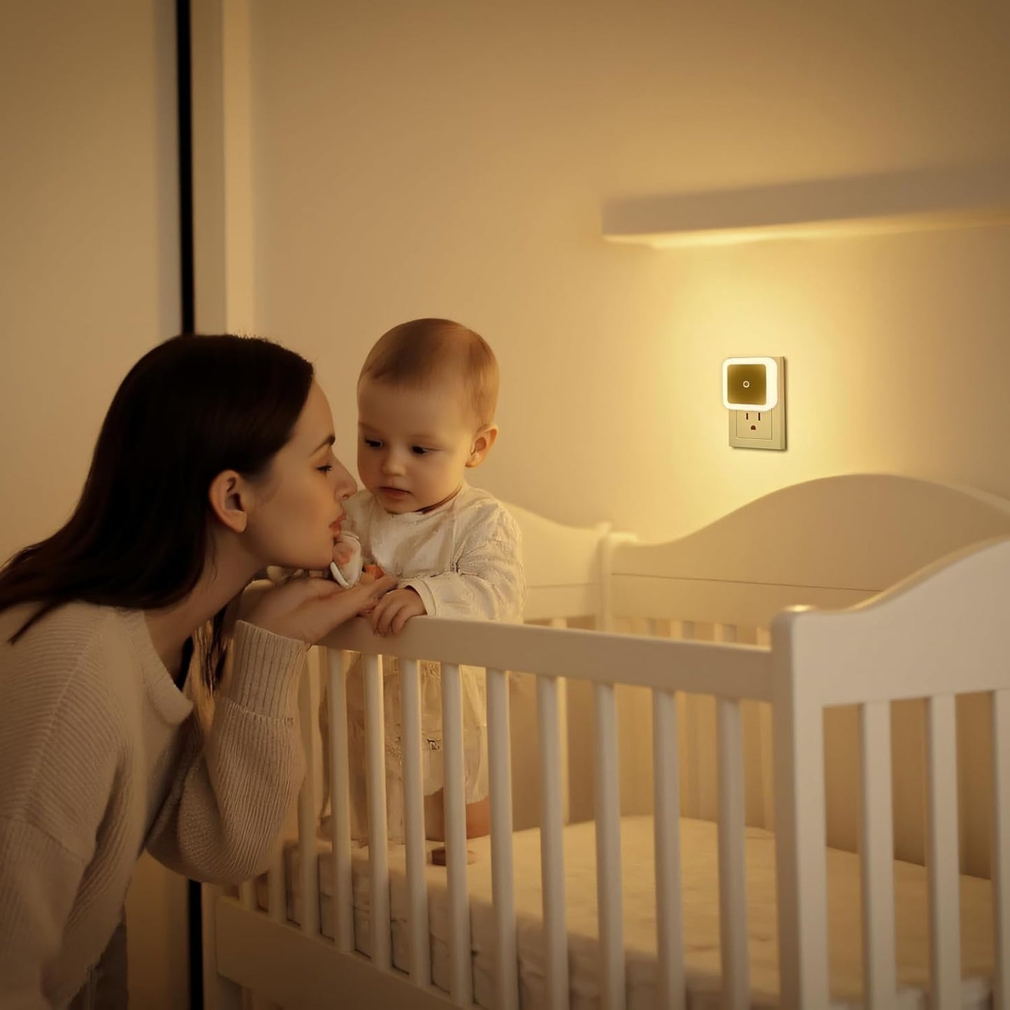 6 Pack Blue LED Night Light Plug in, Dusk to Dawn Sensor Automatic On and Off, Energy Efficient, Soft Glow Kids, Nursery, Bedroom, Bathroom, Hallway, Stairs, Kitchen