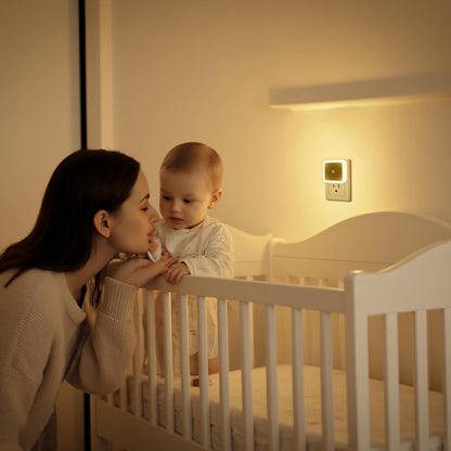 6 Pack Blue LED Night Light Plug in, Dusk to Dawn Sensor Automatic On and Off, Energy Efficient, Soft Glow Kids, Nursery, Bedroom, Bathroom, Hallway, Stairs, Kitchen