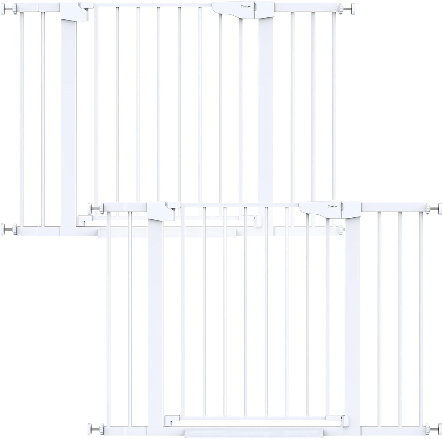 Cumbor 30-46" Baby Gate for Stairs, Mom's Choice Awards Winner-Auto Close Dog Gate for The House, Gifts for Mom, Easy Install Pressure Mounted Pet Gates for Doorways, Black