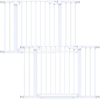 Cumbor 30-46" Baby Gate for Stairs, Mom's Choice Awards Winner-Auto Close Dog Gate for The House, Gifts for Mom, Easy Install Pressure Mounted Pet Gates for Doorways, Black
