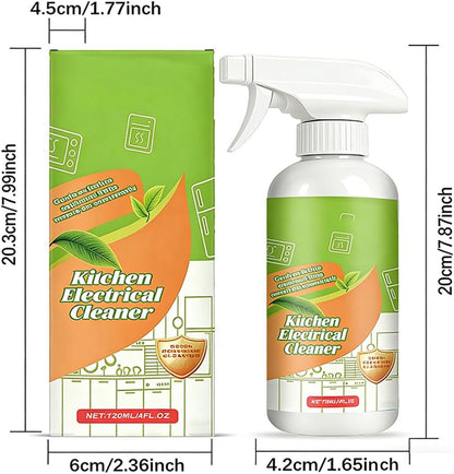 Electrolyzed Ion Kitchen Cleaner Spray (120ML) - Fast-Acting Kitchen Degreaser for Oven, Stove & Range Hood - Gentle No-Scratch Kitchen Appliance Cleaner with Odor Eliminator