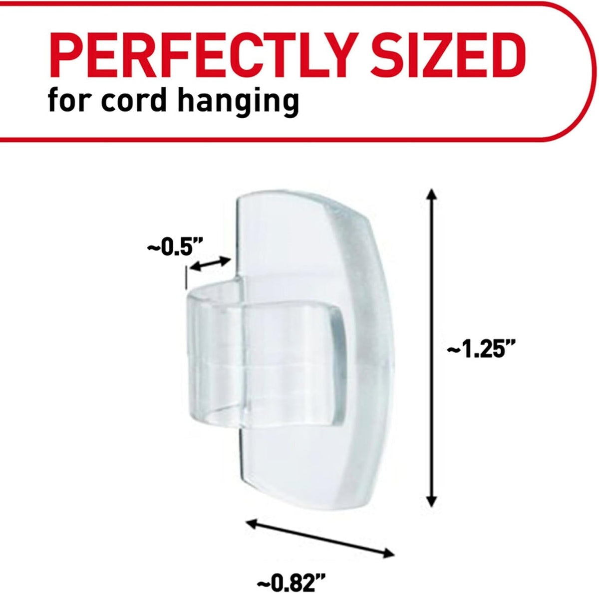 Command Round Cord Clips, Damage-Free Hanging Cable Clips, No Tools Wall Clips for Hanging Electrical Cables of Christmas Decorations, 13 Clear Cord Clips and 16 Command Strips