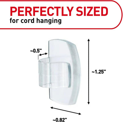 Command Round Cord Clips, Damage Free Hanging Cable Clips, No Tools Wall Clips for Hanging Electrical Cables, 40 Clear Cord Clips and 48 Command Strips