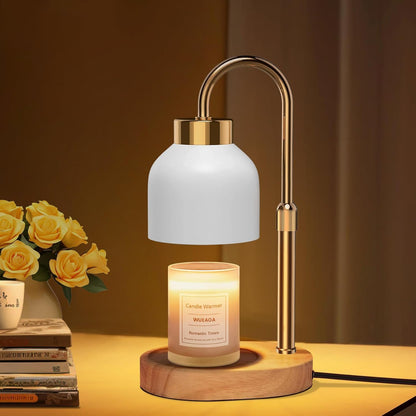 Candle Warmer Lamp with Timer Dimmer, Height & Brightness Adjustable | Black Electric Wax Warmer for Women Mom, Christmas & Birthday Gift, House Warming Gift New Home Decor