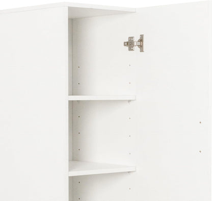 68'' Tall Narrow Storage Cabinet with Handle & Wheels, 7 Tier Pull-Out Kitchen Pantry Cart, Rolling Slim Freestanding Organizers Shelf Spice Rack for Small Spaces (White-Wheels, 7 Tier)