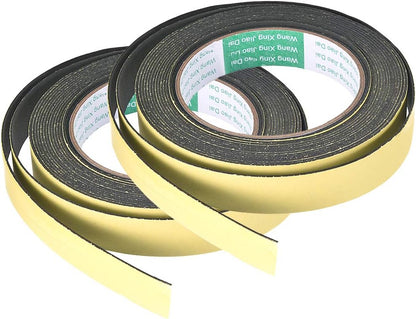 uxcell Sealing Foam Tape 5mm Wide 3mm Thick 4m/13ft Long, Self Adhesive Weather Strip for Window Door Insulation, Pack of 2