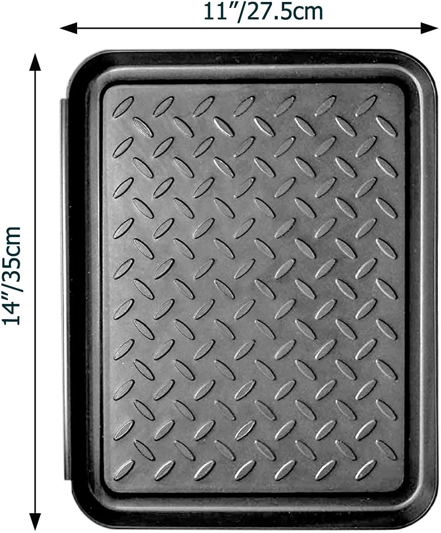 3PCS Boot Tray,Shoe Mat,Multi-Purpose Garden Tool Tray,Pet Food Mat,Waterproof for Indoor and Outdoor (Black, 14 x 11 Inch)