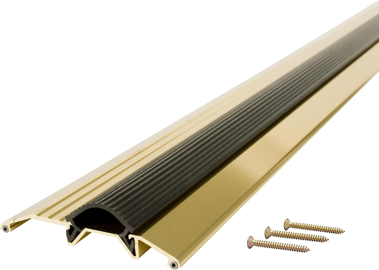 M-D Building Products 08102 3-3/4 in. x 3/4 in. x 36 in. Silver Aluminum and Vinyl Heavy-Duty Low-Profile Threshold