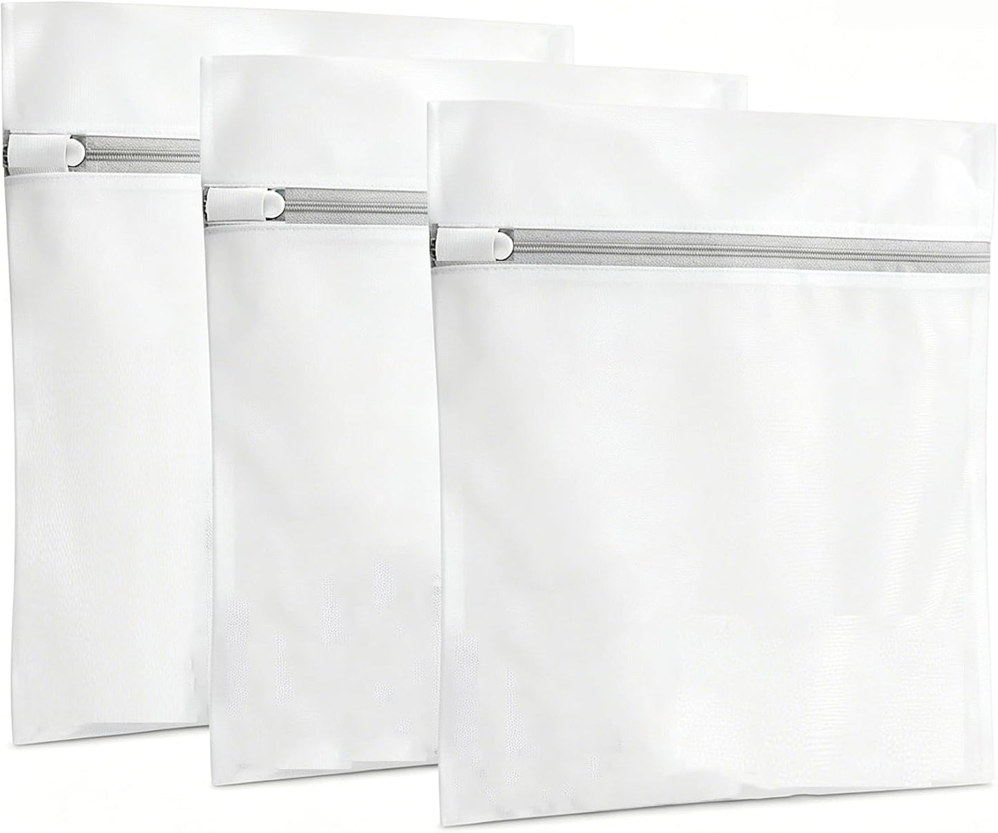 3Pcs Mesh Laundry Bags with Sturdy Zipper,washing Bags for Washing Delicates,Protect Clothes in Washing Machine for Home, College & Dorm (3 Medium)