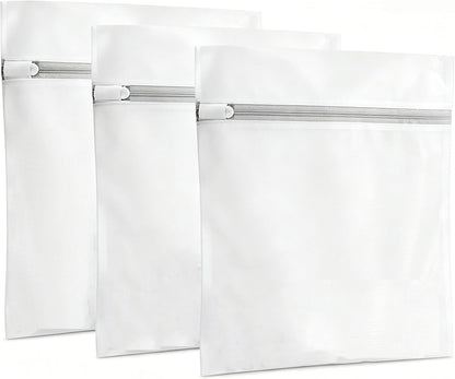 3Pcs Mesh Laundry Bags with Sturdy Zipper,washing Bags for Washing Delicates,Protect Clothes in Washing Machine for Home, College & Dorm (3 Medium)