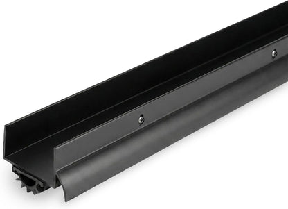 BARZEN Aluminum U Shaped Door Bottom Sweep with Drip Cap - Under Door Seal for Exterior Doors - Screw On Weather Stripping Door Seal - Weatherstrip Bottom of Door - Aluminum Mill, 36 Inches