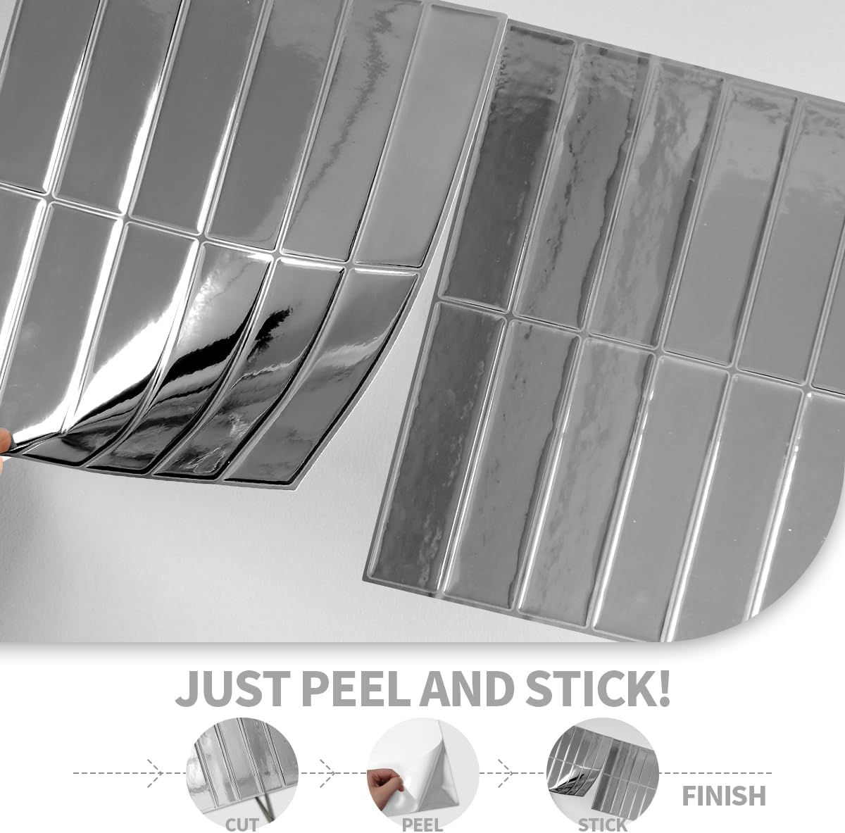 Peel and Stick Backsplash 3D Wall Tiles,Self-Adhesive,Oil Proof,Waterproof, Removable Wall Panels for Kitchen & Bathroom,Modern Design, Easy Install (10.7ft，12x9 inch,14 Pack) (Beige)