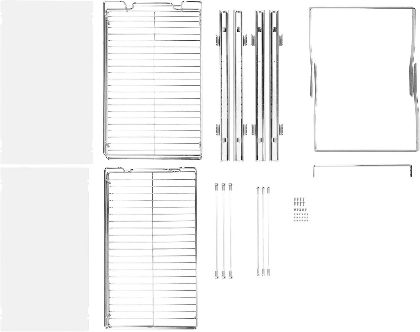 VEVOR Pull Out Cabinet Organizer, 12"W x 21"Dx15.2"H Heavy Duty Slide Out Pantry Shelves, Chrome-Plated Steel Roll Out Drawers for Home,13.5"Wx22"Dx19"H Inside Kitchen Cabinet, Bathroom, Under Sink